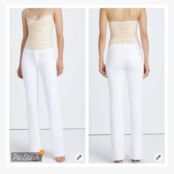 7 For All Mankind Original Bootcut Jeans Clean White